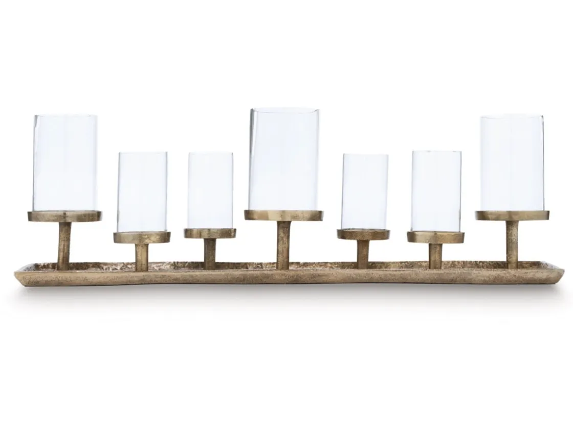 Mor Furniture Wallmond Candleholders In Antique Brass