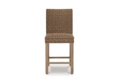 Mor Furniture Walton Bridge Outdoor Bar Stool In Driftwood, Set Of 2
