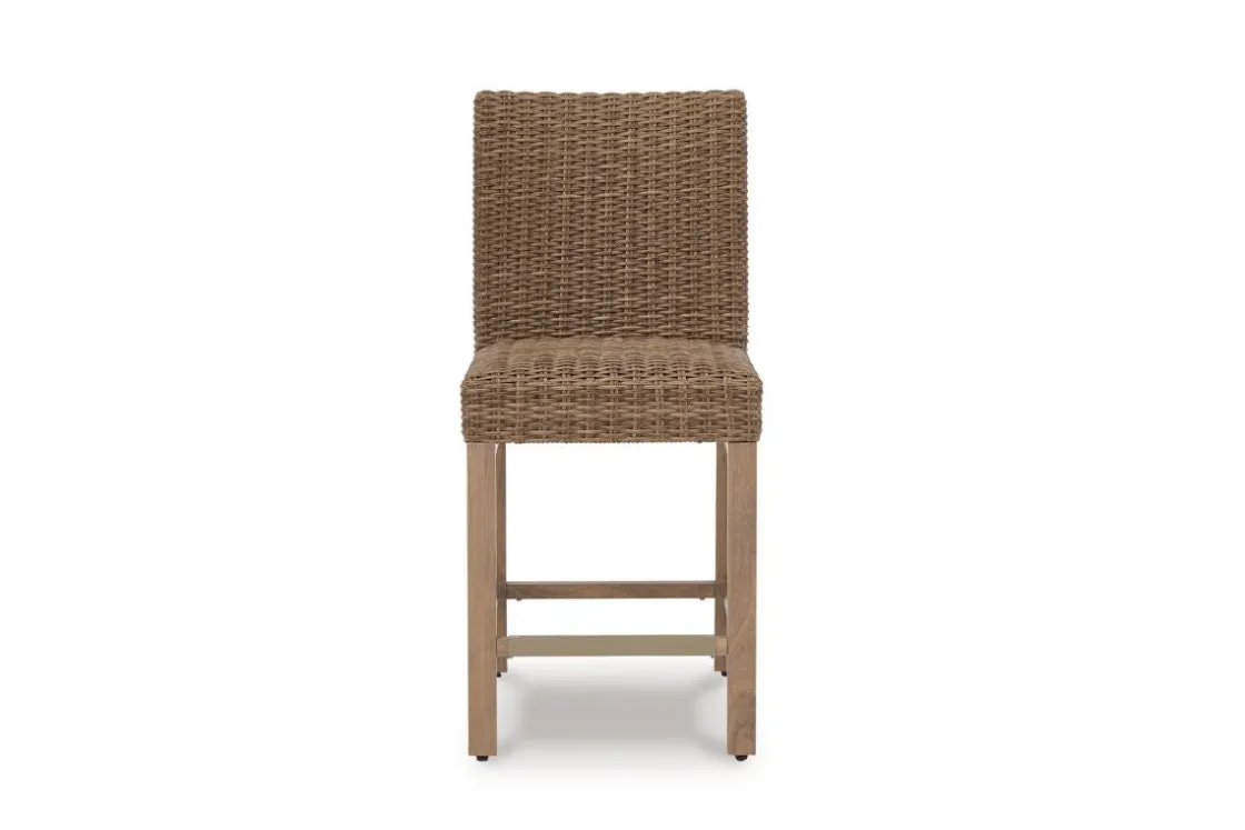 Mor Furniture Walton Bridge Outdoor Bar Stool In Driftwood, Set Of 2