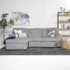 Mor Furniture Wanda Full Pullout Sofa Chaise In Gray, Left Facing