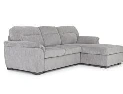 Mor Furniture Wanda Full Pullout Sofa Chaise In Gray, Left Facing