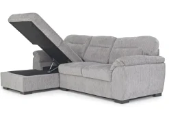 Mor Furniture Wanda Full Pullout Sofa Chaise In Gray, Left Facing