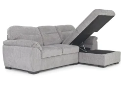 Mor Furniture Wanda Full Pullout Sofa Chaise In Gray, Left Facing