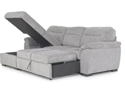 Mor Furniture Wanda Full Pullout Sofa Chaise In Gray, Left Facing