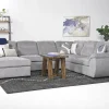 Mor Furniture Wanda Full Pullout Tux Chaise Sectional In Gray, Left Facing