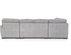 Mor Furniture Wanda Full Pullout Tux Chaise Sectional In Gray, Left Facing