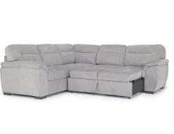 Mor Furniture Wanda Full Tux Sleeper Sectional W/ Storage In Gray, Right Facing