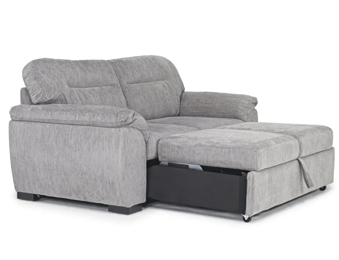 Mor Furniture Wanda Queen Pullout Sofa & Full Pullout Loveseat In Gray