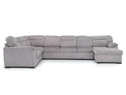 Mor Furniture Wanda Queen Pullout Tux Sofa Chaise Sectional In Gray, Left Facing