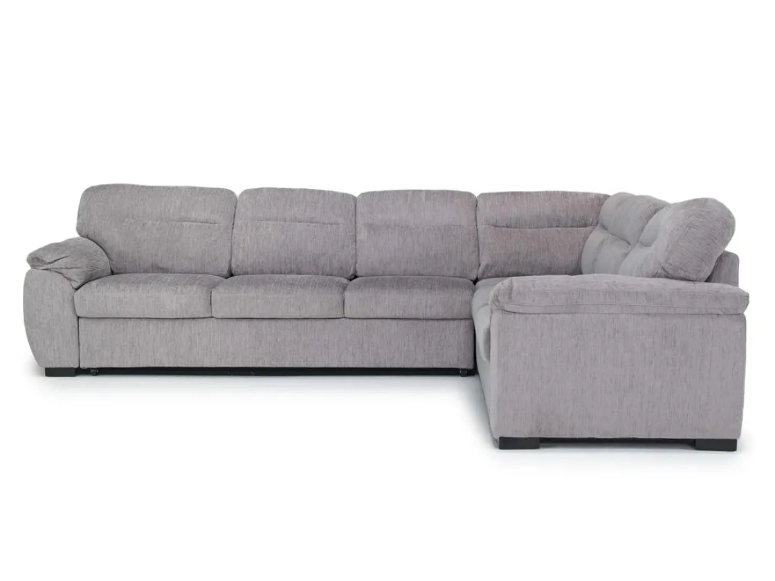 Mor Furniture Wanda Queen Tux Sleeper Sectional W/ Drop Table In Gray, Right Facing