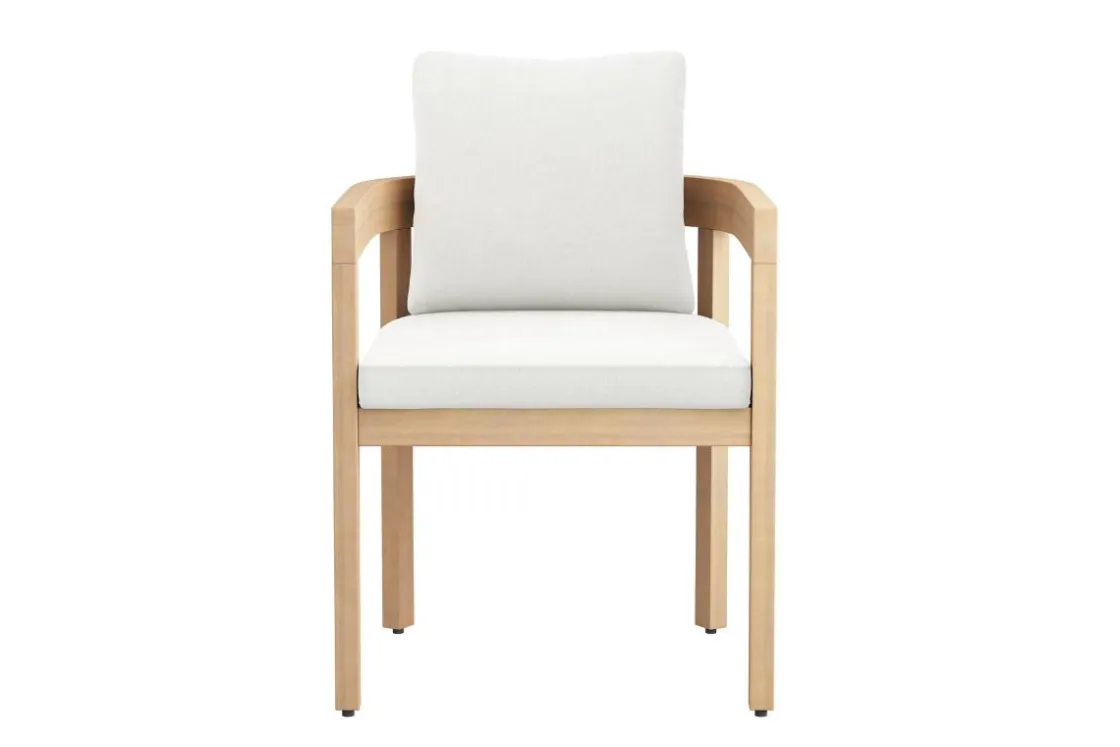 Mor Furniture Wesley Outdoor Dining Table & 6 Chairs In White/Natural