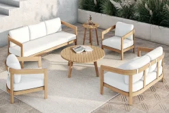 Mor Furniture Wesley Outdoor Round Coffee Table In Natural