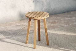 Mor Furniture Wesley Outdoor Round End Table In Natural