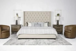 Mor Furniture Westerly Upholstered Bed In Gray, Queen