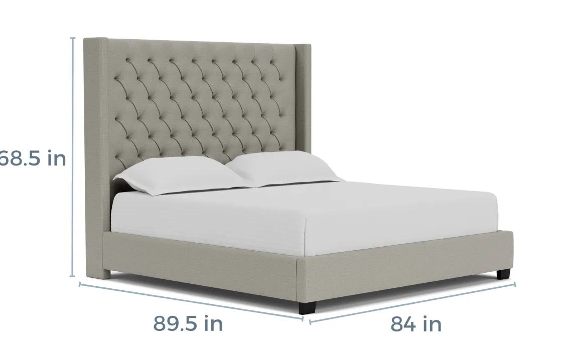Mor Furniture Westerly Upholstered Bed In Gray, Queen