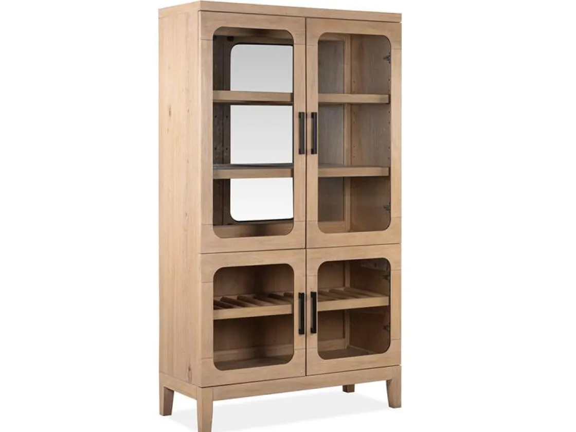 Mor Furniture White Oak Buffet Curio In Butternut