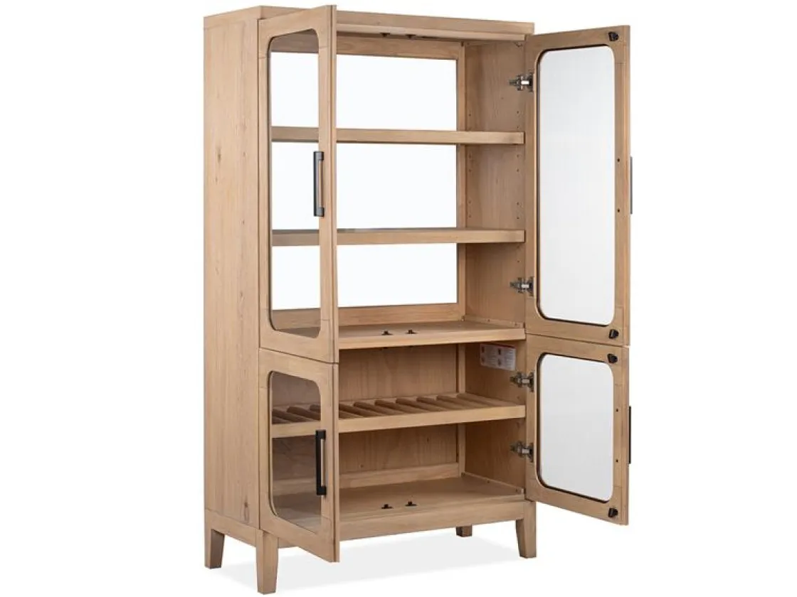 Mor Furniture White Oak Buffet Curio In Butternut