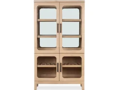 Mor Furniture White Oak Buffet Curio In Butternut