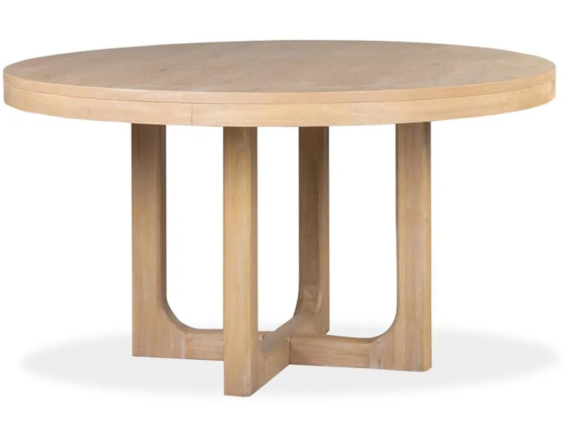 Mor Furniture White Oak Round Dining Table In Butternut