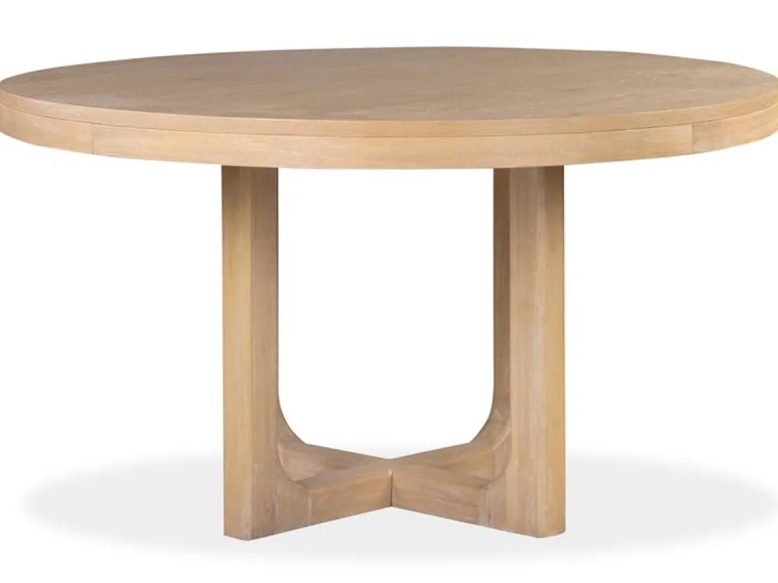 Mor Furniture White Oak Round Dining Table In Butternut