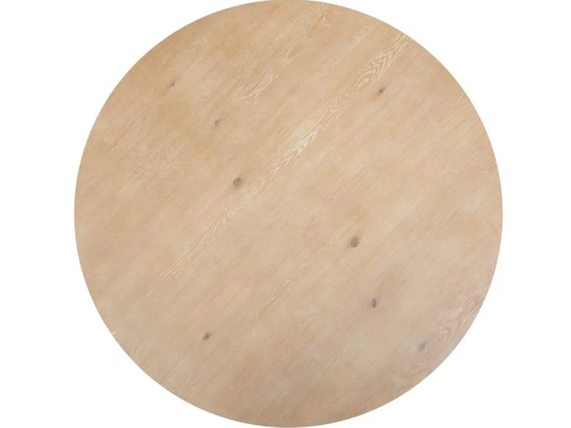 Mor Furniture White Oak Round Dining Table In Butternut