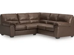 Mor Furniture Whitlock Tux Loveseat Sectional In Caramel, Left Facing