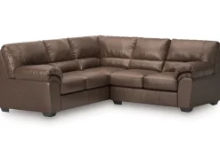 Mor Furniture Whitlock Tux Loveseat Sectional In Caramel, Left Facing