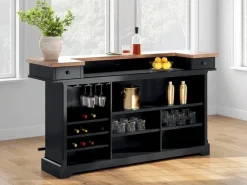 Mor Furniture Wildenauer Bar In Brown/Black