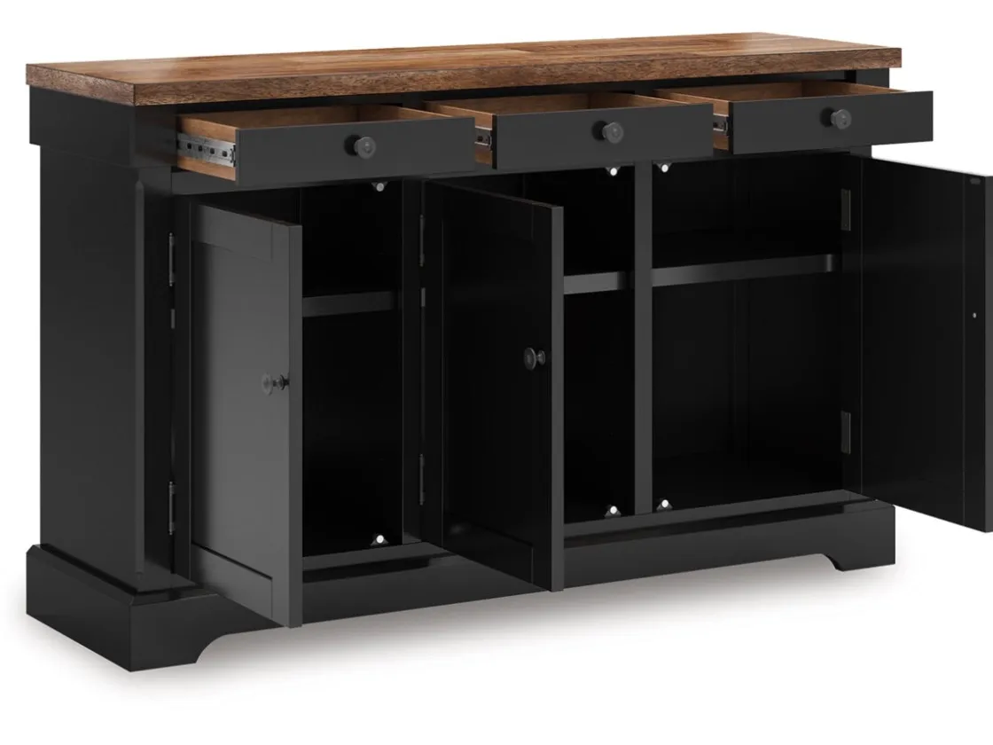 Mor Furniture Wildenauer Buffet In Brown/Black