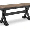 Mor Furniture Wildenauer Dining Bench In Brown/Black