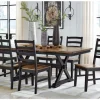 Mor Furniture Wildenauer Extendable Dining Table & 6 Chairs In Brown/Black