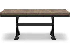 Mor Furniture Wildenauer Extendable Dining Table & 6 Chairs In Brown/Black