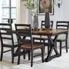 Mor Furniture Wildenauer Extendable Dining Table & 4 Chairs In Brown/Black