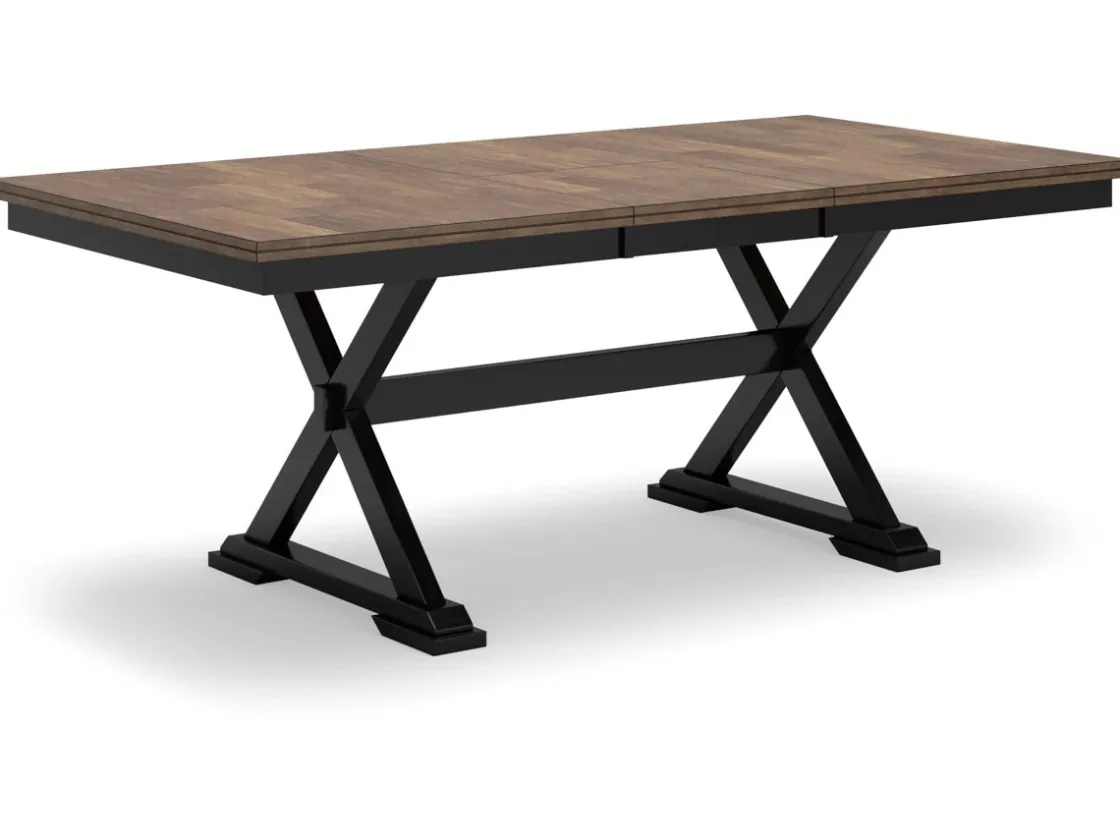 Mor Furniture Wildenauer Extendable Dining Table In Brown/Black