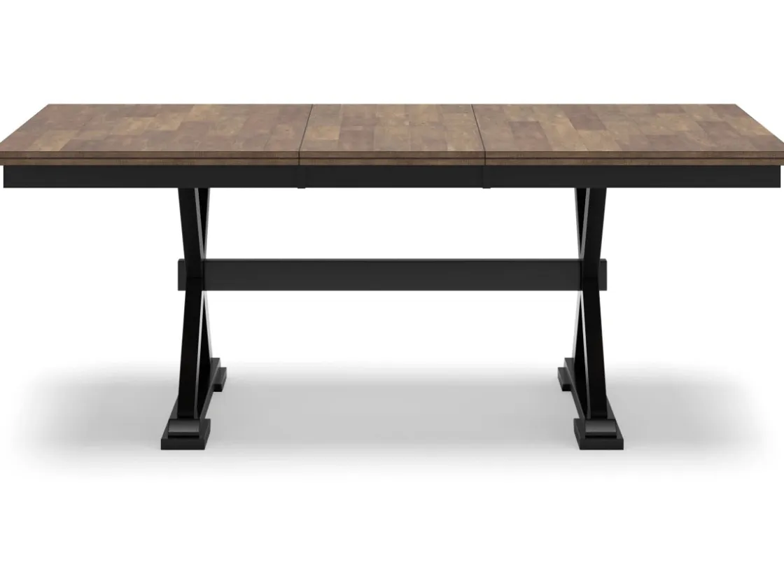 Mor Furniture Wildenauer Extendable Dining Table In Brown/Black