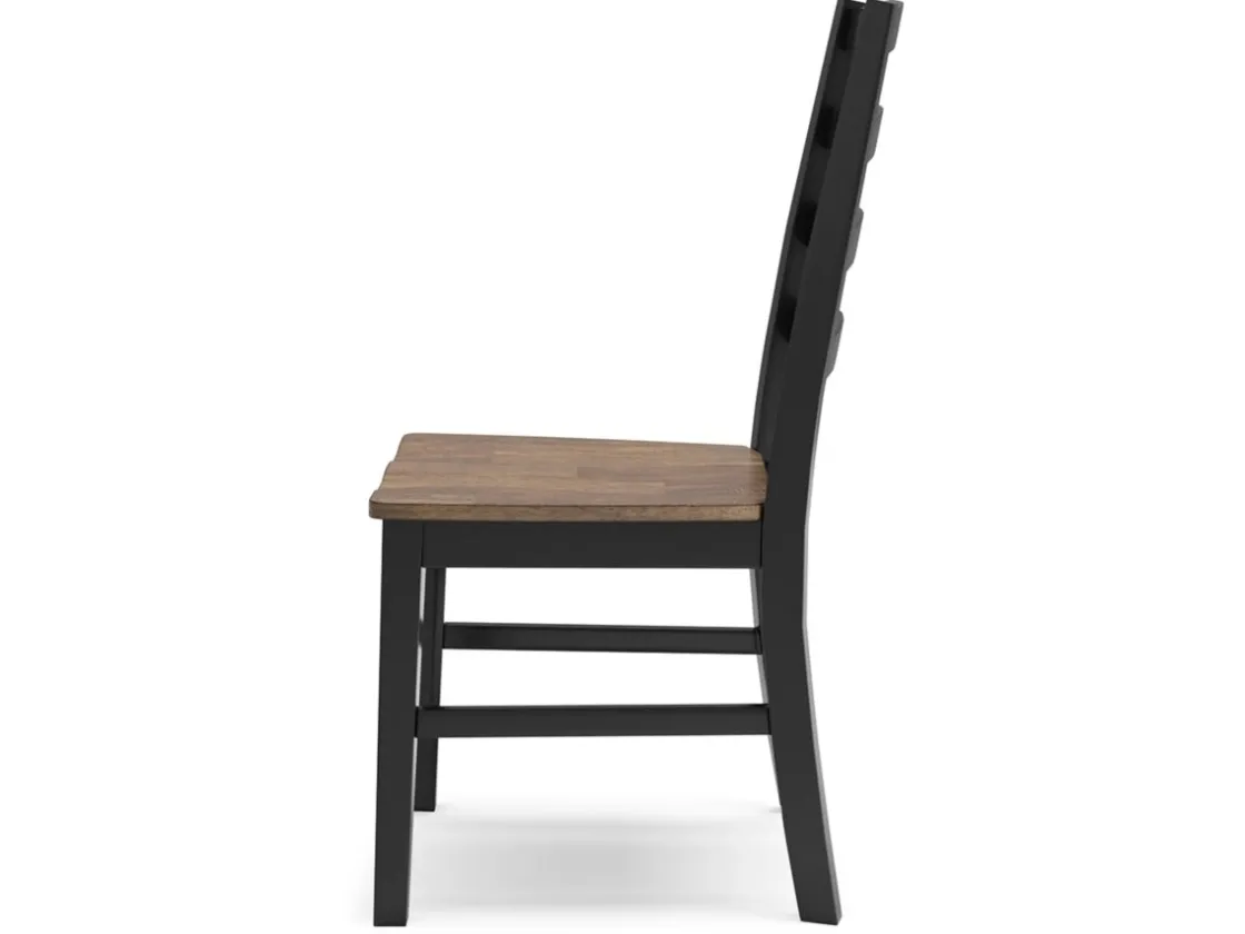 Mor Furniture Wildenauer Side Chair In Brown/Black, Set Of 2
