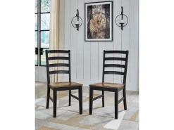 Mor Furniture Wildenauer Side Chair In Brown/Black, Set Of 2
