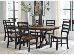 Mor Furniture Wildenauer Side Chair In Brown/Black, Set Of 2