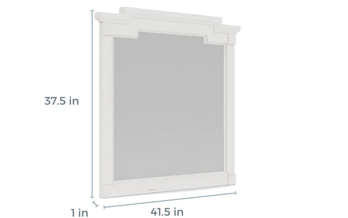Mor Furniture Willowbrook Mirror In Egg Shell White