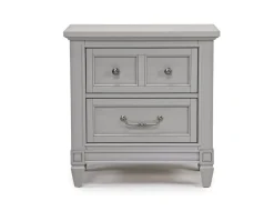 Mor Furniture Willowbrook Panel Bed, Dresser, Mirror & Nightstand In Pebble, Queen