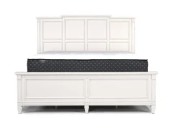 Mor Furniture Willowbrook Panel Bed, Dresser, Mirror & Nightstand In Pebble, Queen