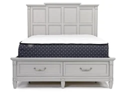 Mor Furniture Willowbrook Panel Bed, Dresser, Mirror & Nightstand In Pebble, Queen