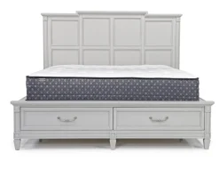 Mor Furniture Willowbrook Panel Bed, Dresser, Mirror & Nightstand In Pebble, Queen