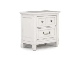 Mor Furniture Willowbrook Panel Bed, Dresser, Mirror & Nightstand In Pebble, Queen