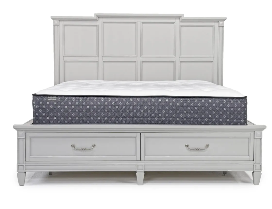 Mor Furniture Willowbrook Panel Bed In Pebble, Queen