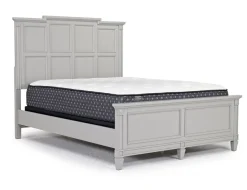 Mor Furniture Willowbrook Panel Bed In Pebble, Queen