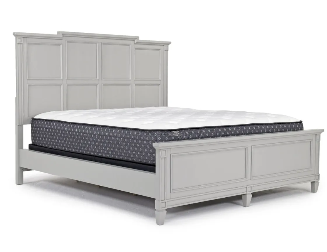 Mor Furniture Willowbrook Panel Bed In Pebble, Queen