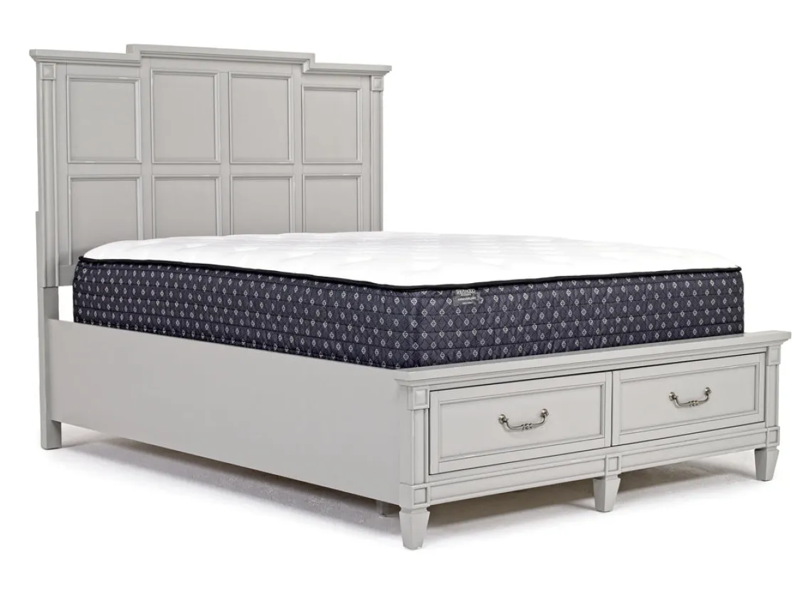 Mor Furniture Willowbrook Panel Bed In Pebble, Queen