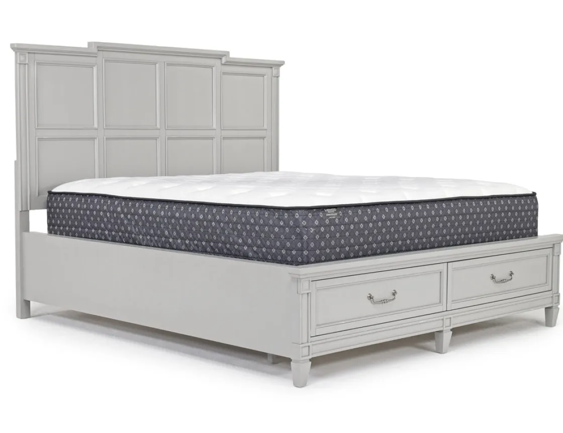 Mor Furniture Willowbrook Panel Bed In Pebble, Queen