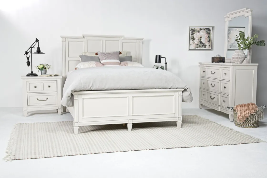 Mor Furniture Willowbrook Panel Bed In Pebble, Queen